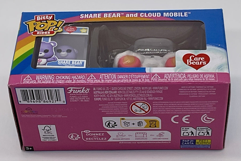 Care Bears Share Bear And Cloud Mobile Funko Bitty Pop Rides 2025 2 Pieces