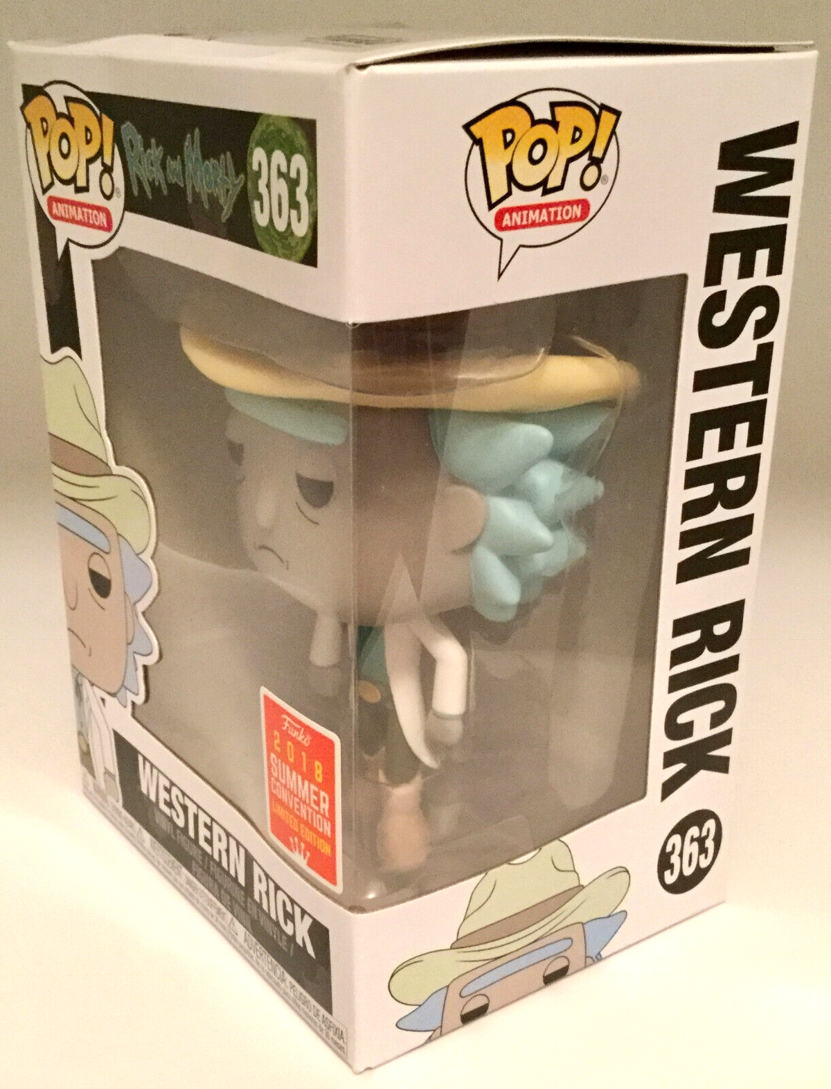 Western Rick Pop #363 Western Morty Pop #364 Vaulted 2018 SDCC in Protectors