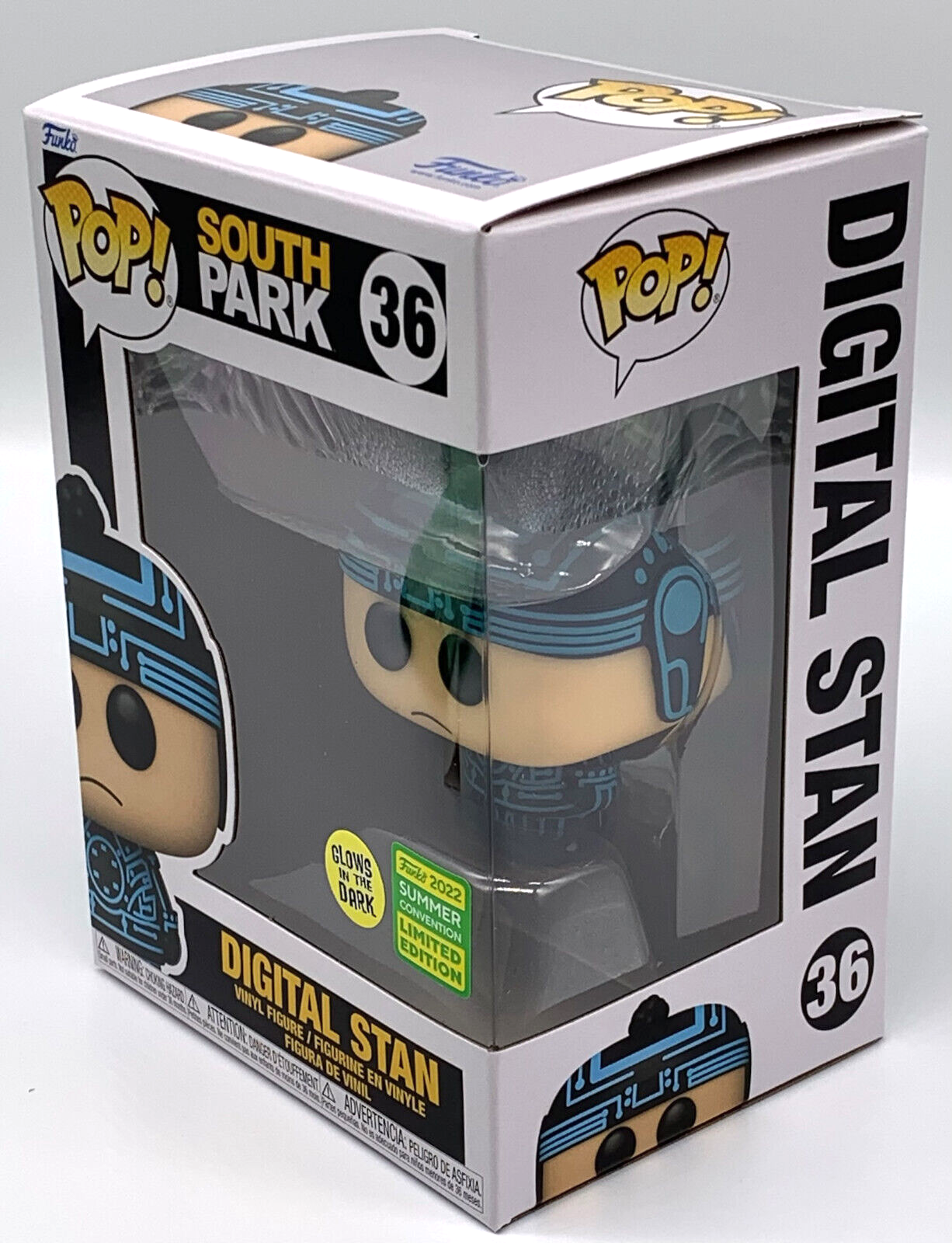 South Park Digital Stan Pop #36 Funko 2022 SDCC Exclusive Limited Edition Glows