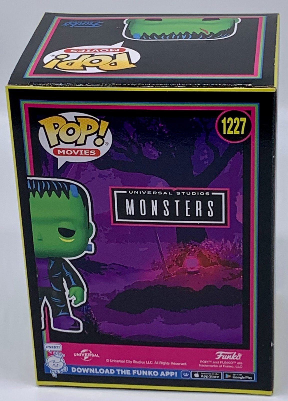 Frankenstein Pop #1227 Black Light Universal Studios Monsters Funko Pop Walgreen