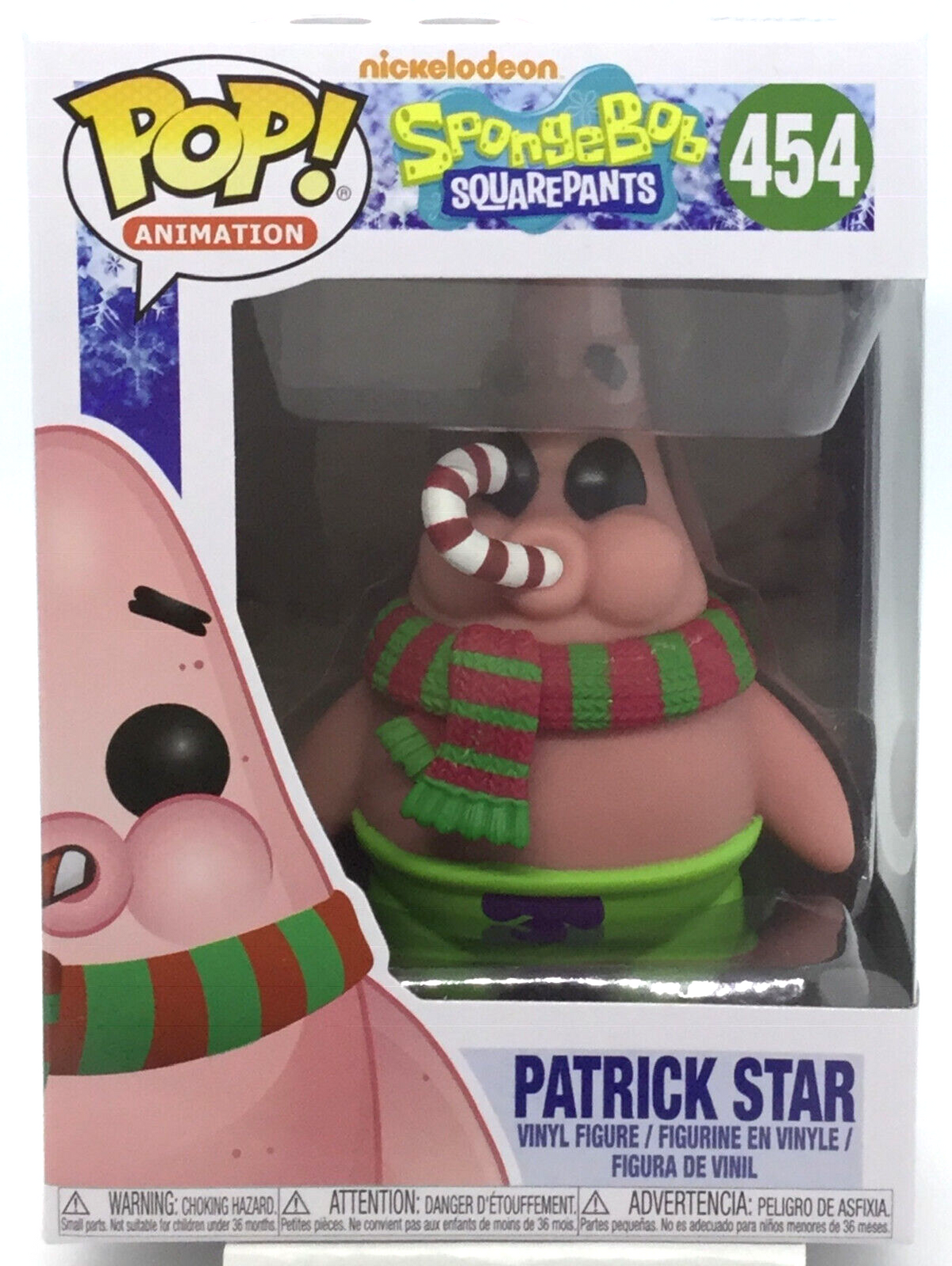 Patrick Star Pop #454 with Candy Cane Holiday Funko Pop 2018