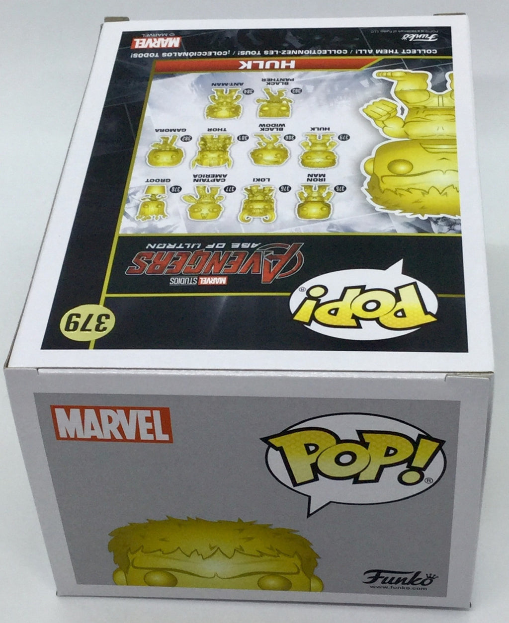 Hulk Pop #379 Gold Chrome Marvel Studio's 10th Funko Pop 2018 minor damage SEE