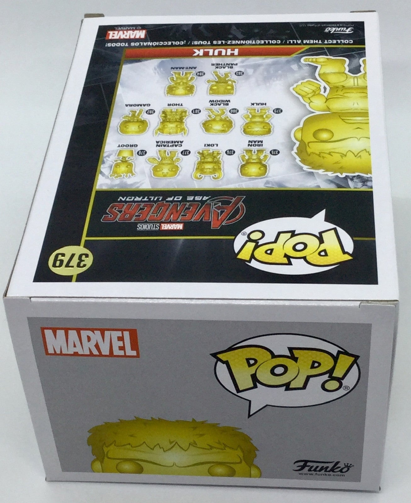 Hulk Pop #379 Gold Chrome Marvel Studio's 10th Funko Pop 2018 minor damage SEE