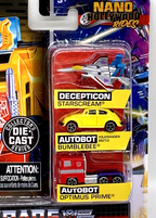 Nano Hollywood Rides Transformers More Than Meets the Eye 3 piece Die Cast Set