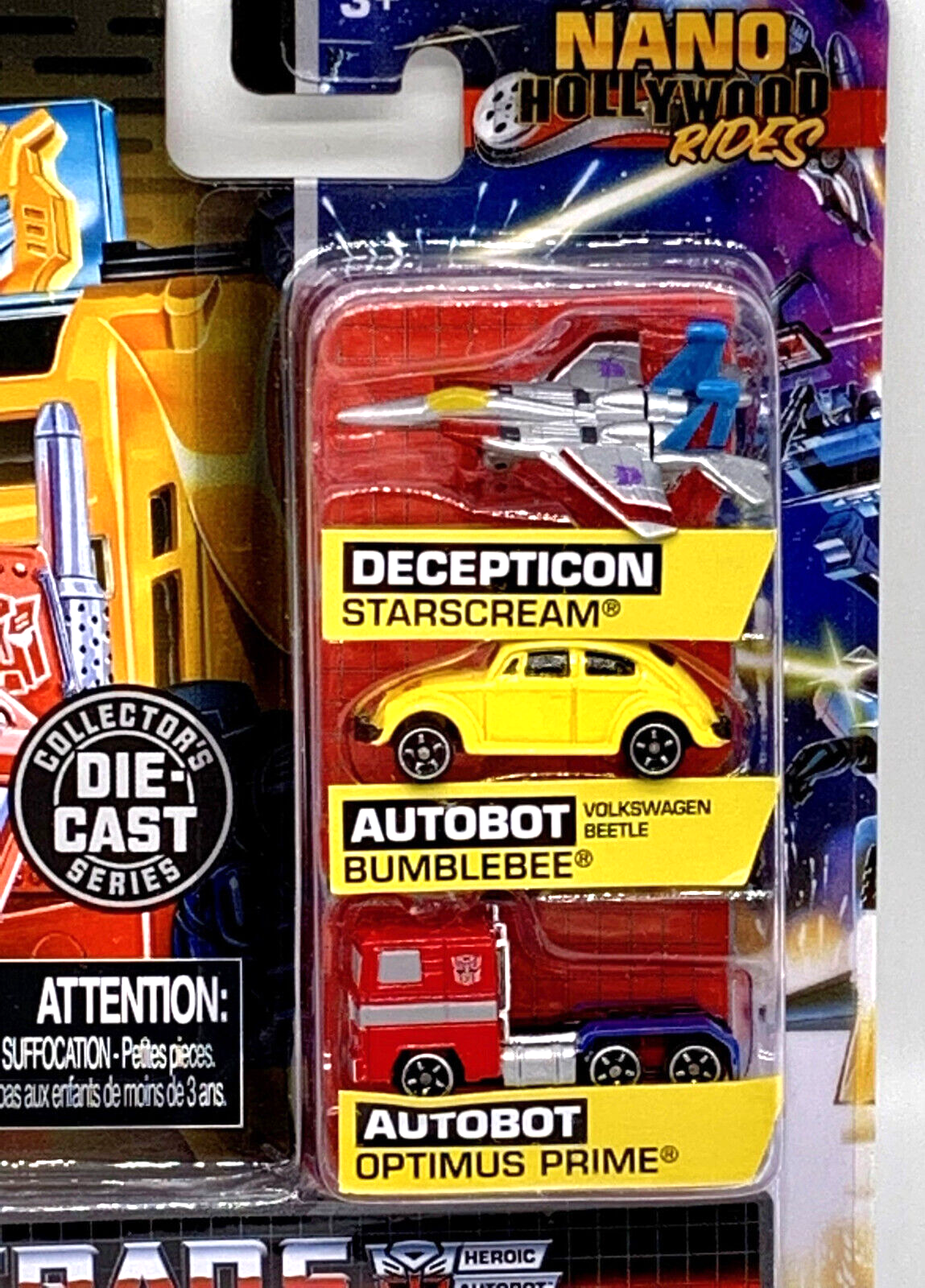 Nano Hollywood Rides Transformers More Than Meets the Eye 3 piece Die Cast Set