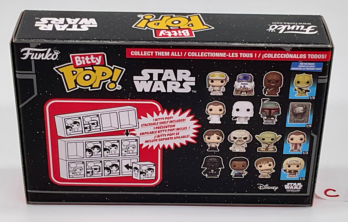 Star Wars Funko Bitty Pop 4-Pack with Stackable Shelf 2025 (C)