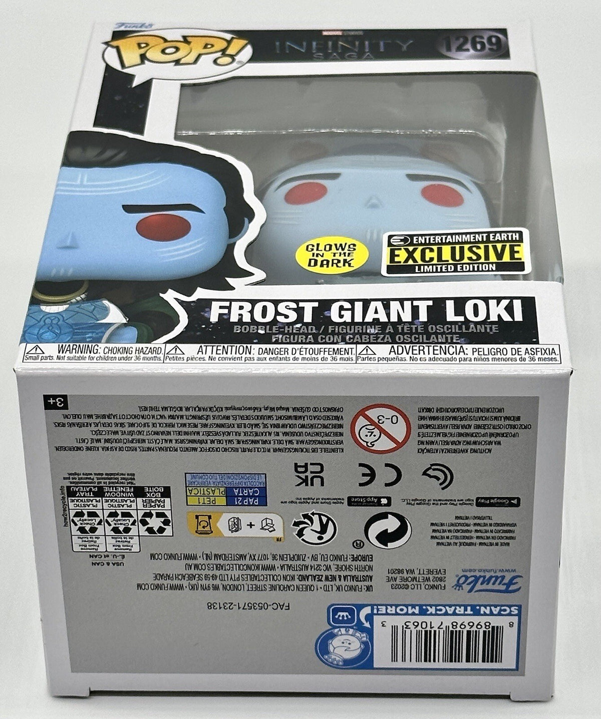 Frost Giant Loki Pop #1269 Glows Funko Pop EE Exclusive 2023 Marvel Studios