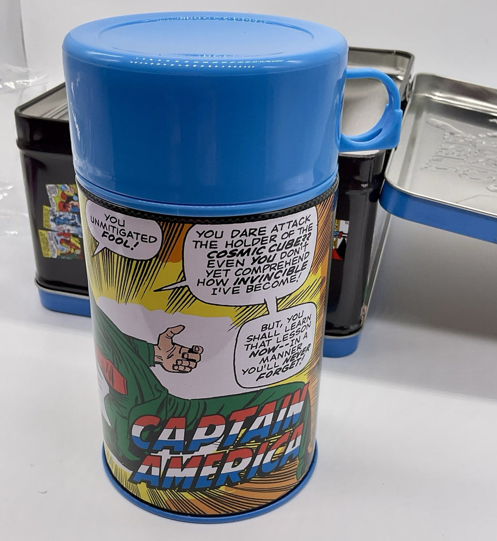 Captain America PX Exclusives Metal Lunch Box with Beverage Container Tin Titans