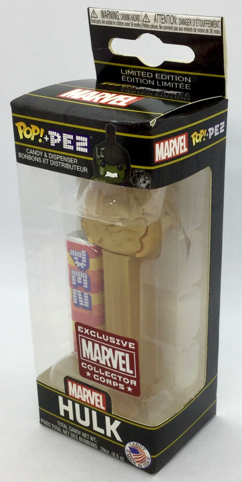 Hulk Marvel Gold Funko Pop Pez Marvel Collector Corps Exclusive 2020 Vaulted