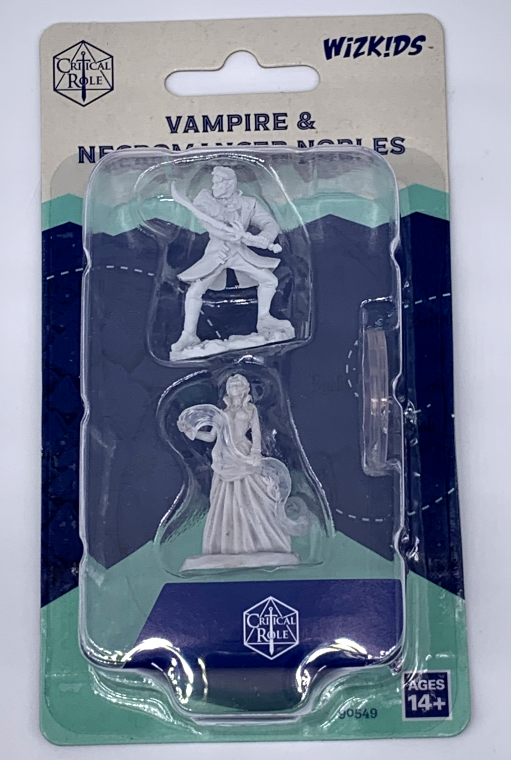 Critical Role Unpainted Minis 2 Pack Vampire + Necromancer Nobles High Def