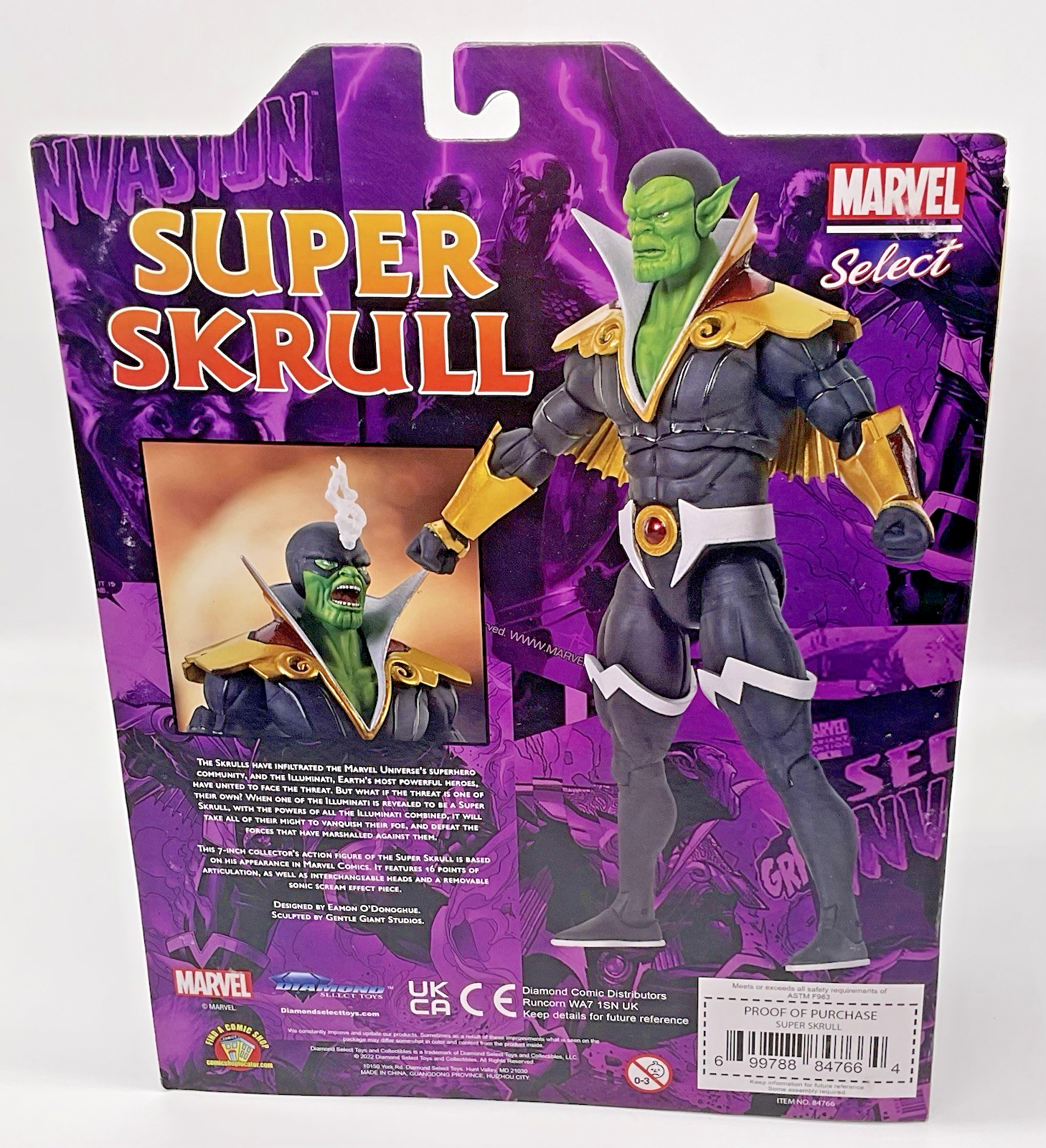 Marvel Select Super Skrull Action Figure with Accessories Diamond Select Toys 7"