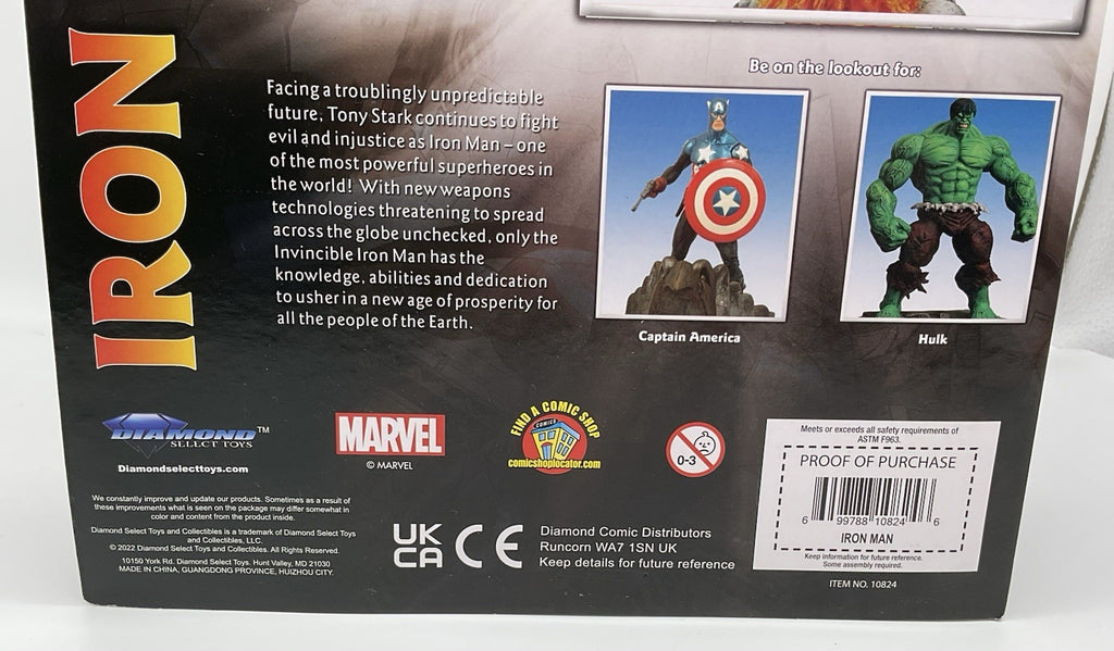 Marvel Select Iron Man Action Figure Diamond Select Toys Collector's Edit 7 inch