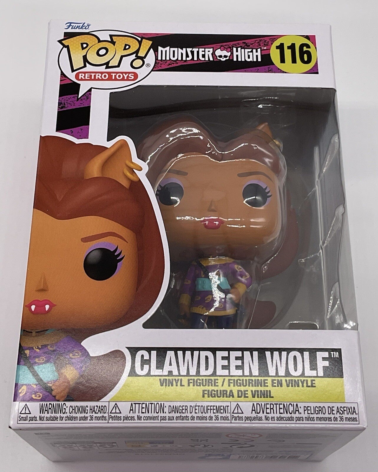 Clawdeen Wolf Pop #116 Monster High Funko Pop Retro Toys 2023 with Protector 