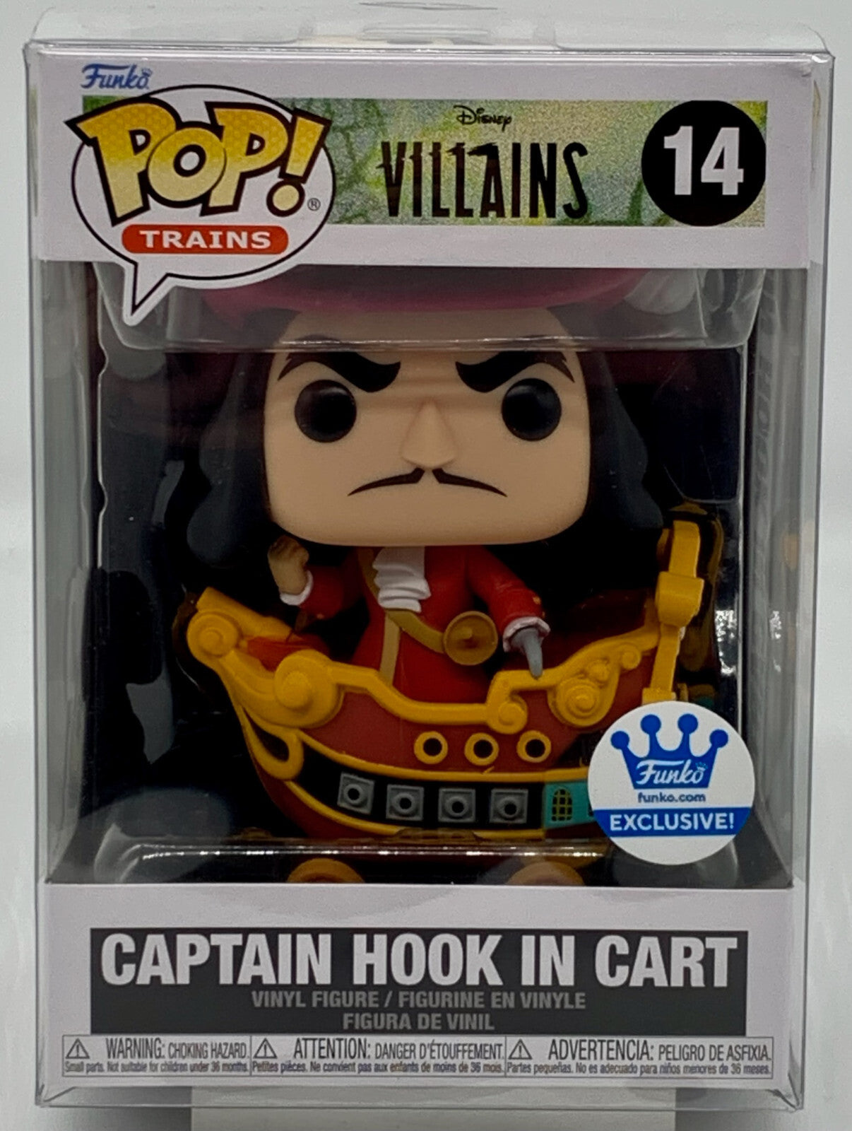 Captain Hook in Cart Pop #14 Disney Villains Funko Exclusive Pop 2022 Protector