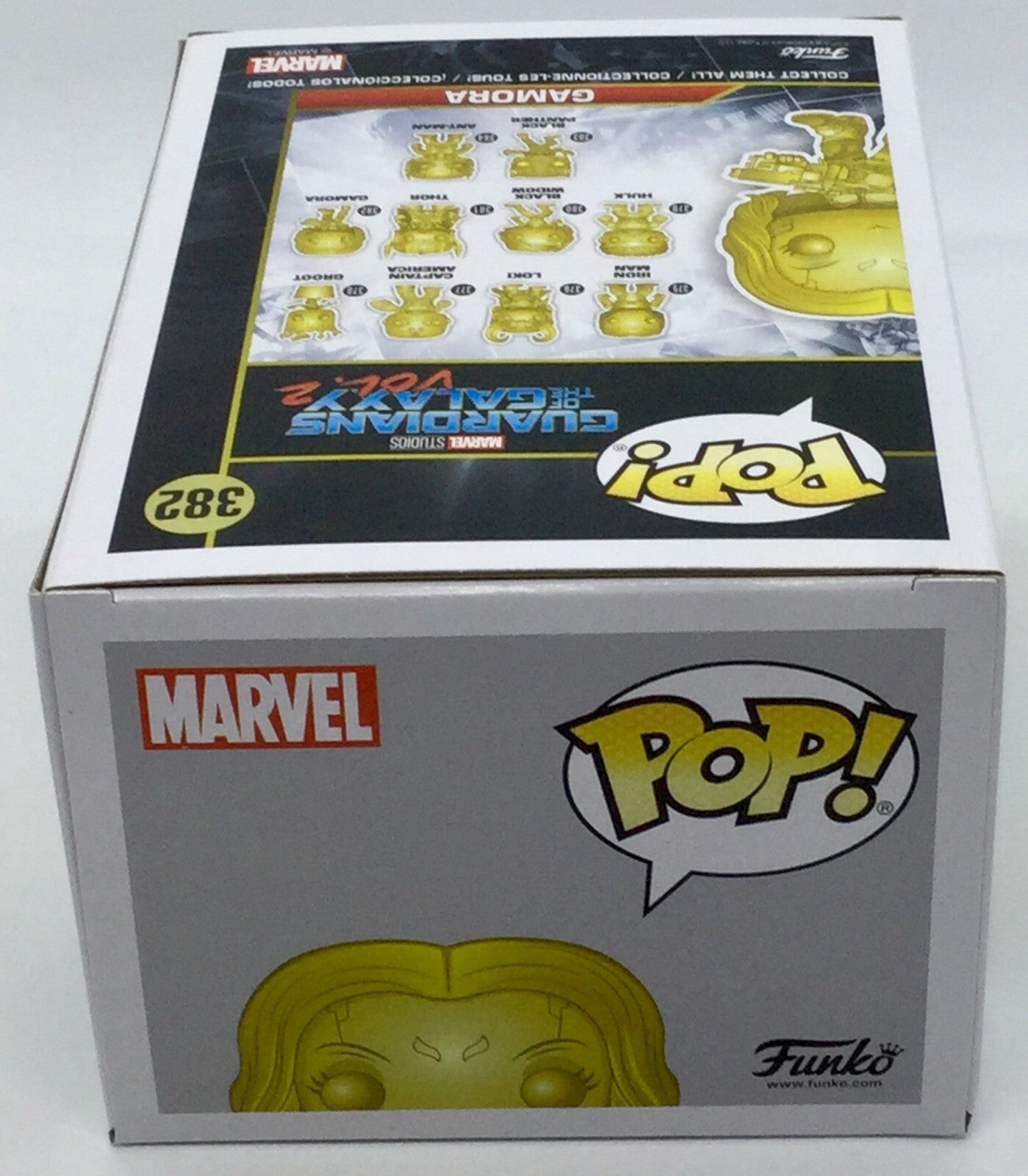 Gamora #382 Gold Chrome Marvel Studio's 10th  Funko Pop 2018 minor damage SEE