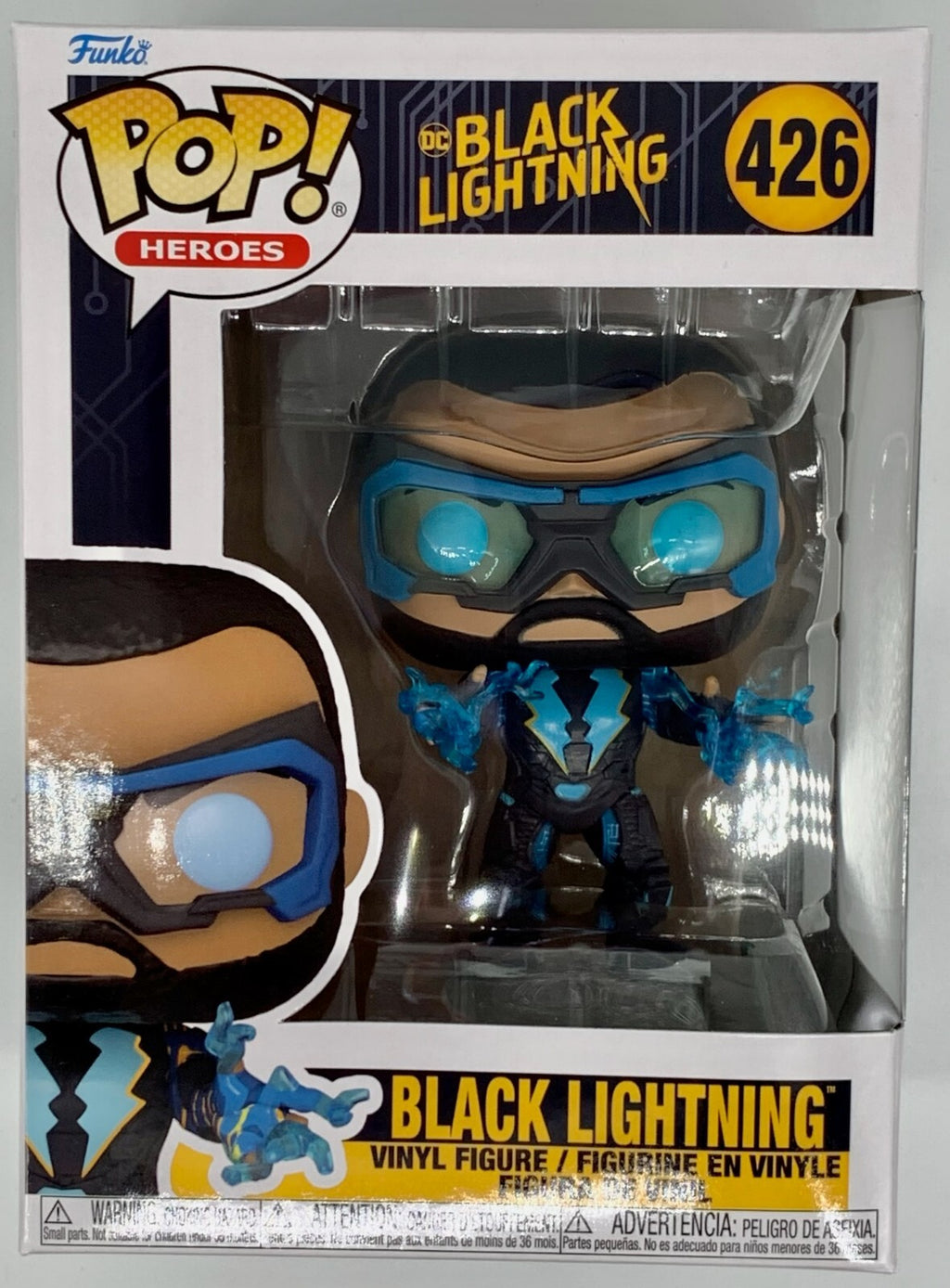 Black Lightning Pop #426 Funko Pop Heroes 2021 Black Lightning