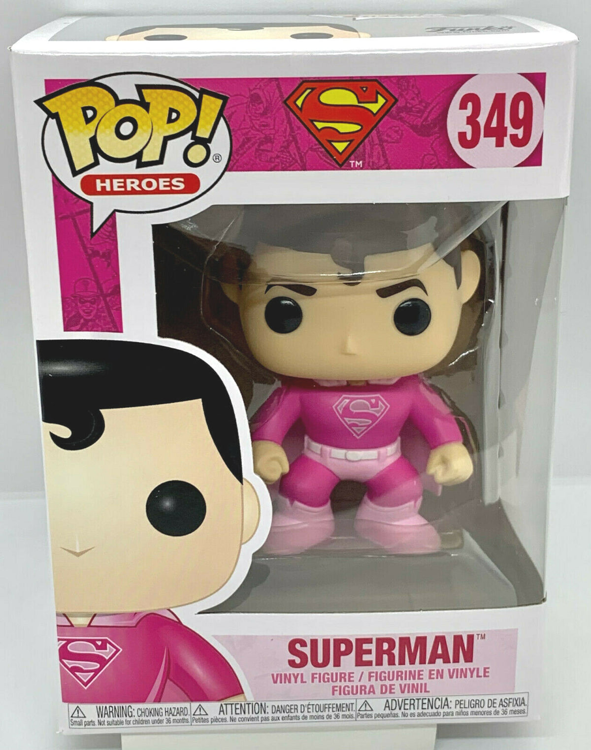 Superman Pop #349 DC Funko Pop Heroes 2020 Breast Cancer Awareness 