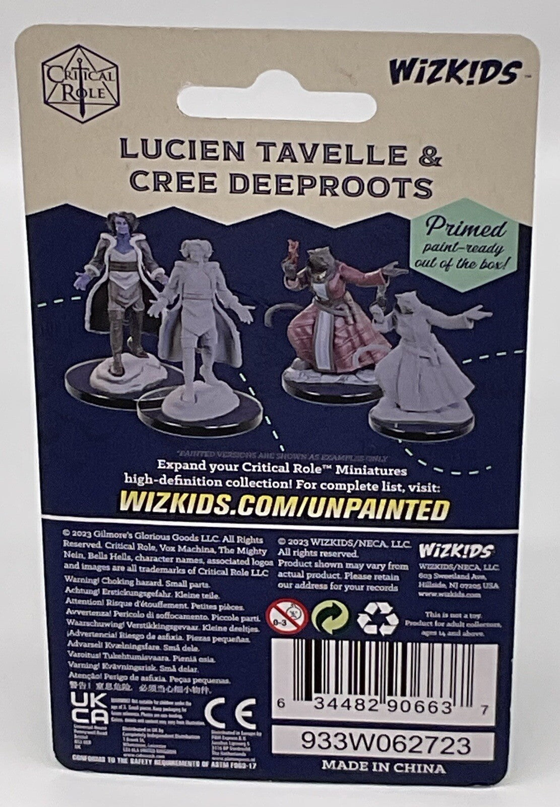 Critical Role Unpainted Minis 2 Pack Lucien Tavelle + Cree Depots Primed Ready