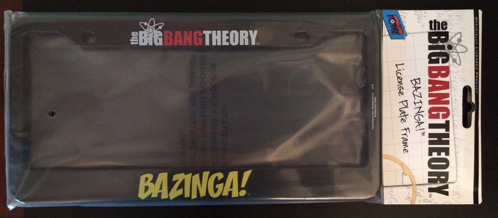 The Big Bang Theory Bazinga! License Plate Frame 