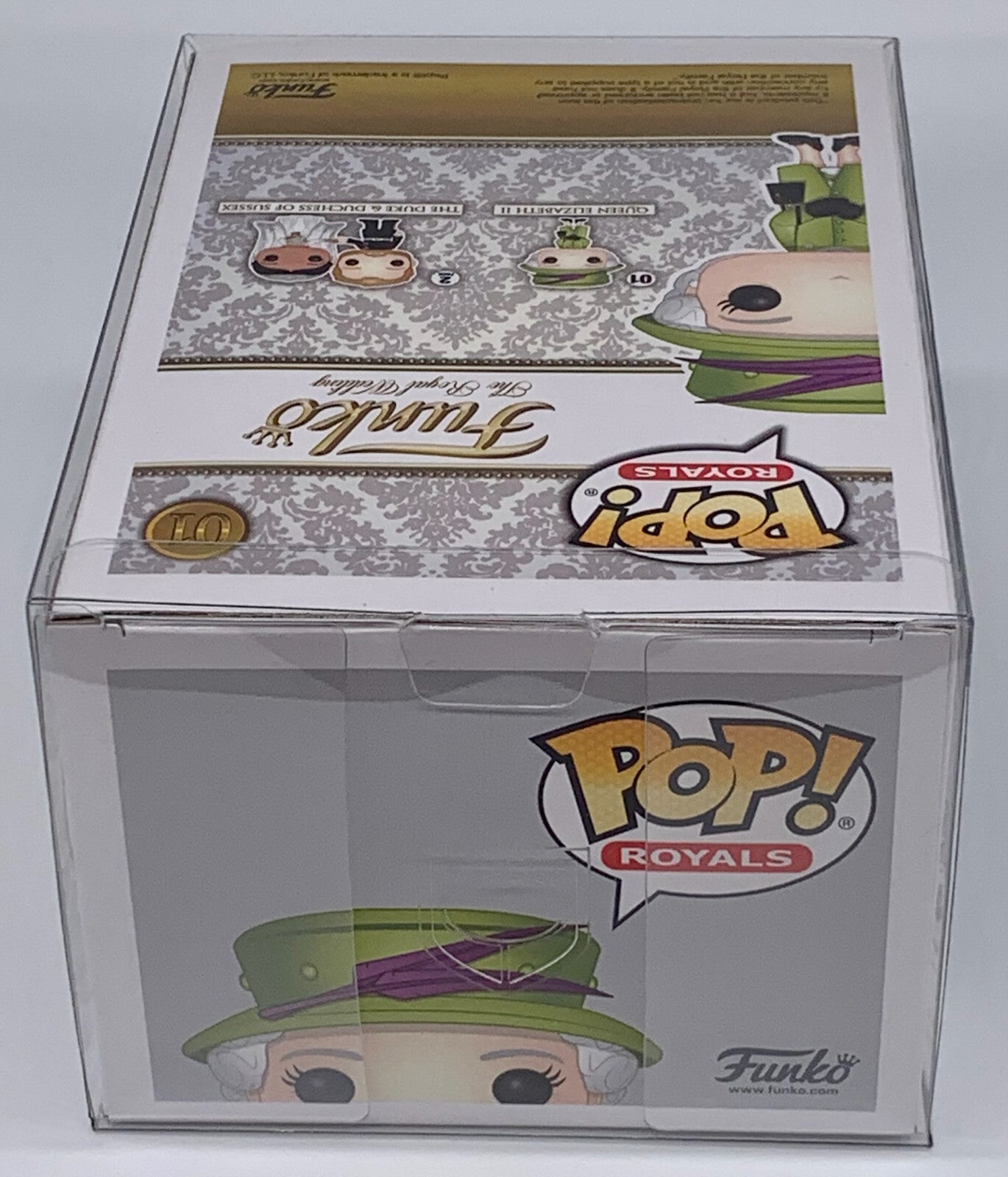 Queen Elizabeth II Pop #01 Green Suit Funko Pop Royals 2022 in Protector