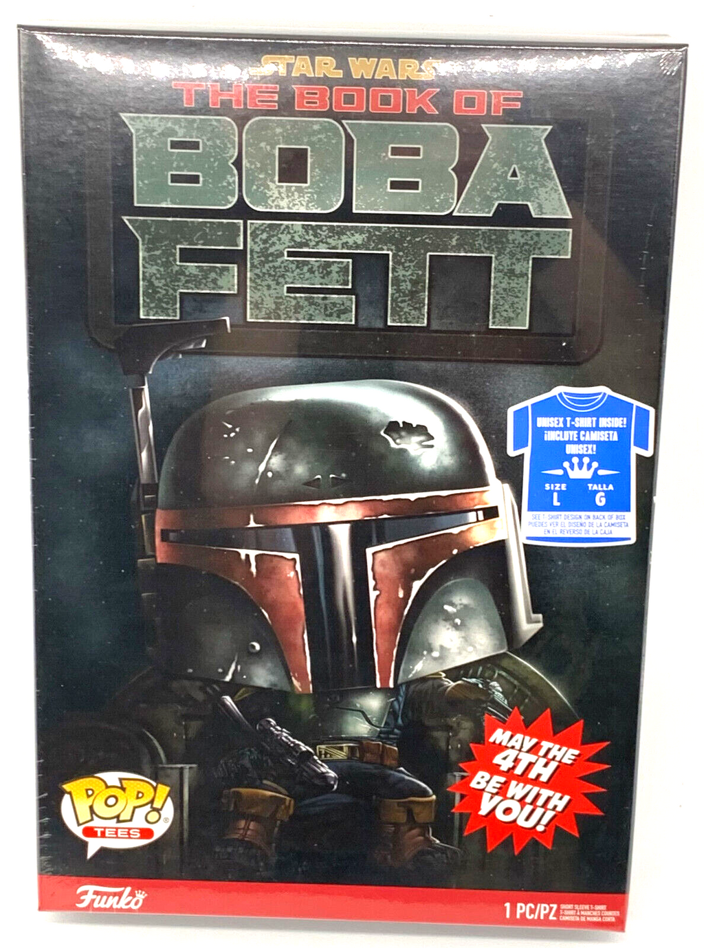 Star Wars The Book of Boba Fett Funko Pop Tee Size Large Unisex Boxed t-shirt