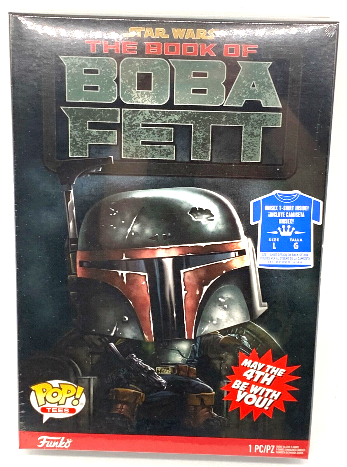 Star Wars The Book of Boba Fett Funko Pop Tee Size Large Unisex Boxed t-shirt