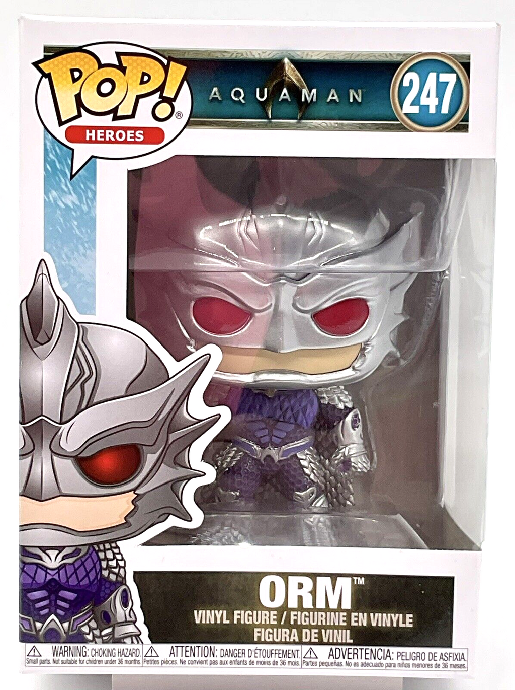 Orm Pop #247 Aquaman Funko Pop Heroes 2018 Vaulted DC Comics
