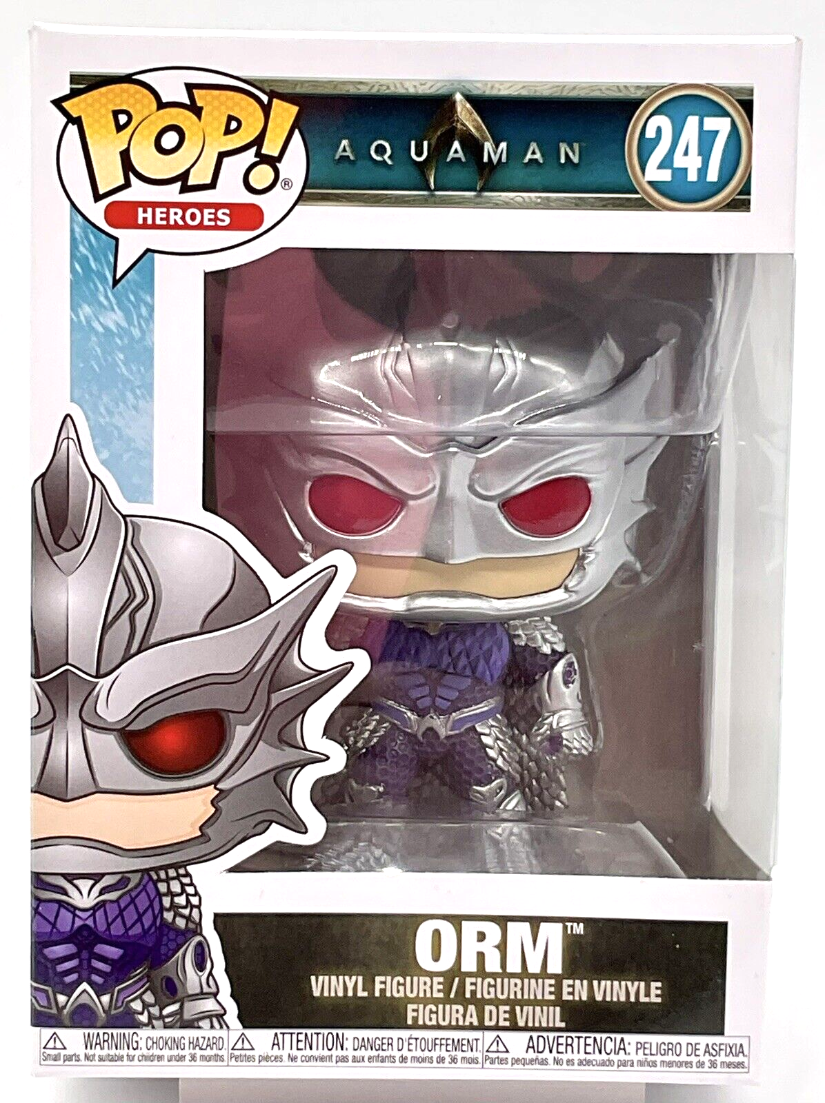 Orm Pop #247 Aquaman Funko Pop Heroes 2018 Vaulted DC Comics