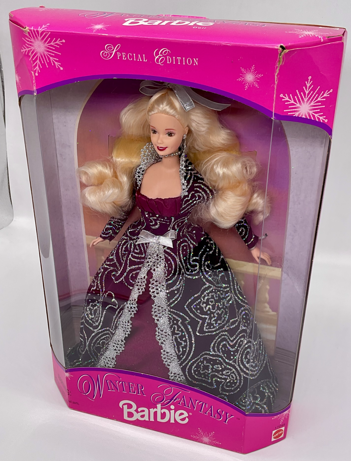 Barbie Doll Winter Fantasy 1996 Mattel Special Edition NIB Box has Minor Damage