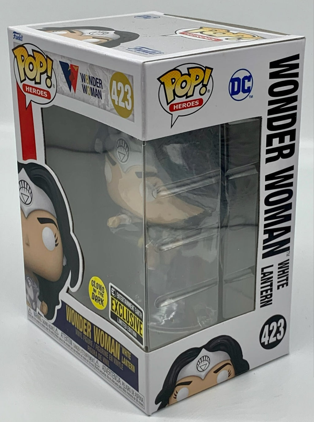 Wonder Woman White Lantern Pop #423 Glows Funko Pop Heroes EE Exclusive 2021