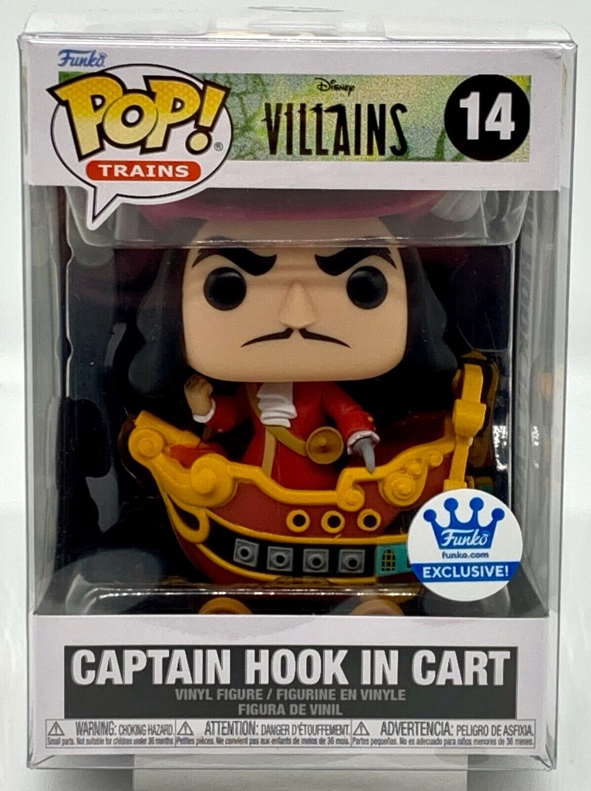 Captain Hook in Cart Pop #14 Disney Villains Funko Exclusive Pop 2022 Protector