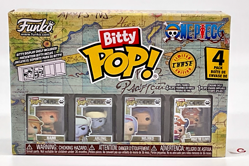 One Piece Funko Bitty Pops 4 Pack 2025 Includes One Bitty Pop Shelf (G)
