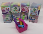 Squidgets Popping Connector Tubes Fidget Toy Set Of 3 Cubes - 15 Popping Tubes
