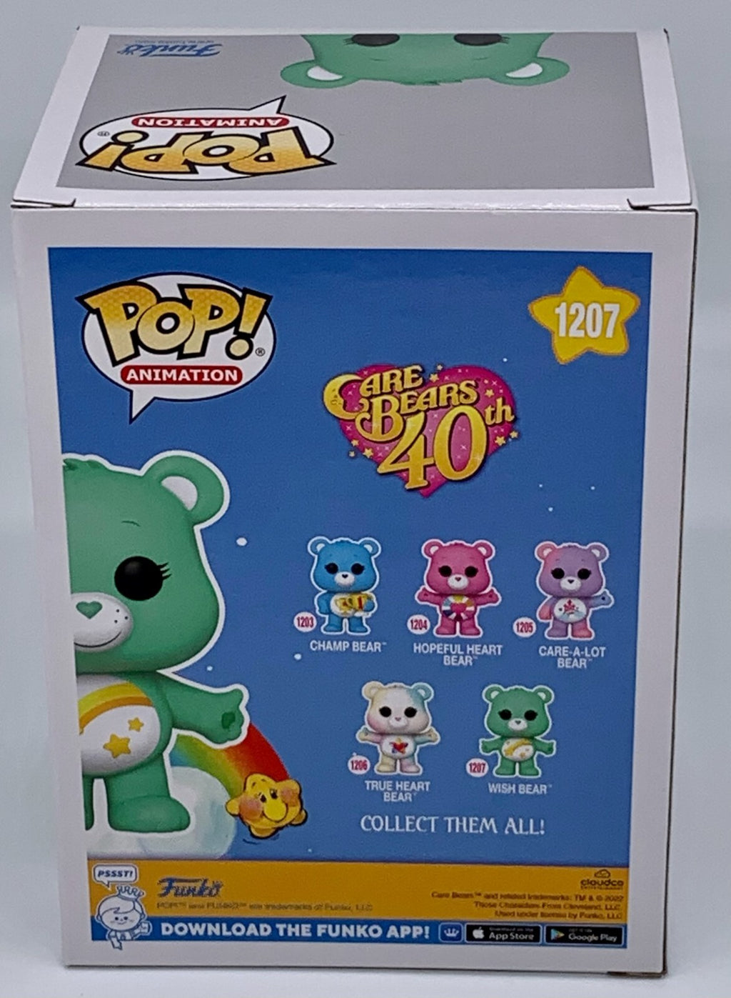 Care Bears 40th Anniversary Wish Bear Pop #1207 Vinyl Figure Funko 2022 