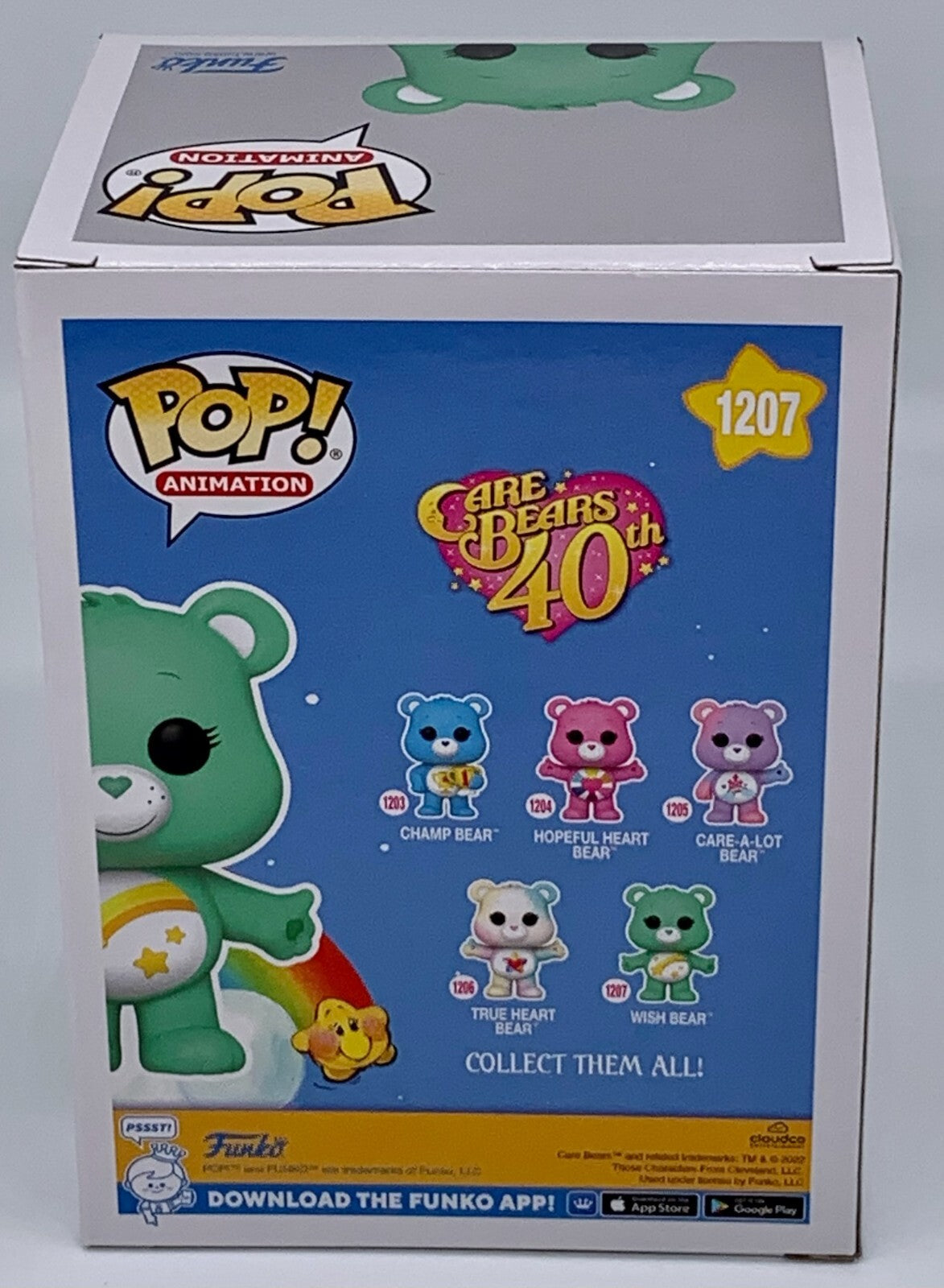 Care Bears 40th Anniversary Wish Bear Pop #1207 Vinyl Figure Funko 2022 
