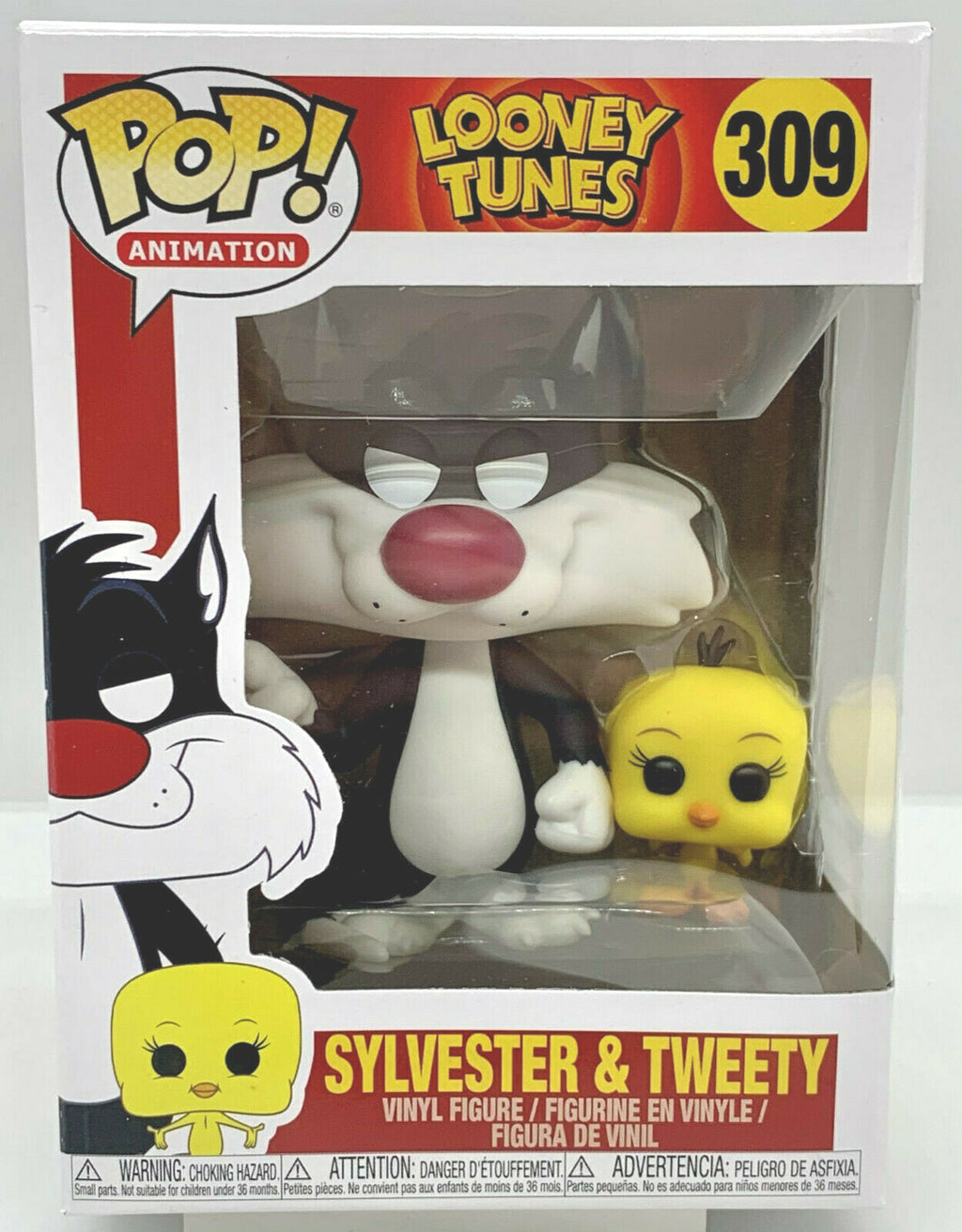 Sylvester and Tweety Pop #309 Looney Tunes Funko Pop Animation 2020 w/ Protector