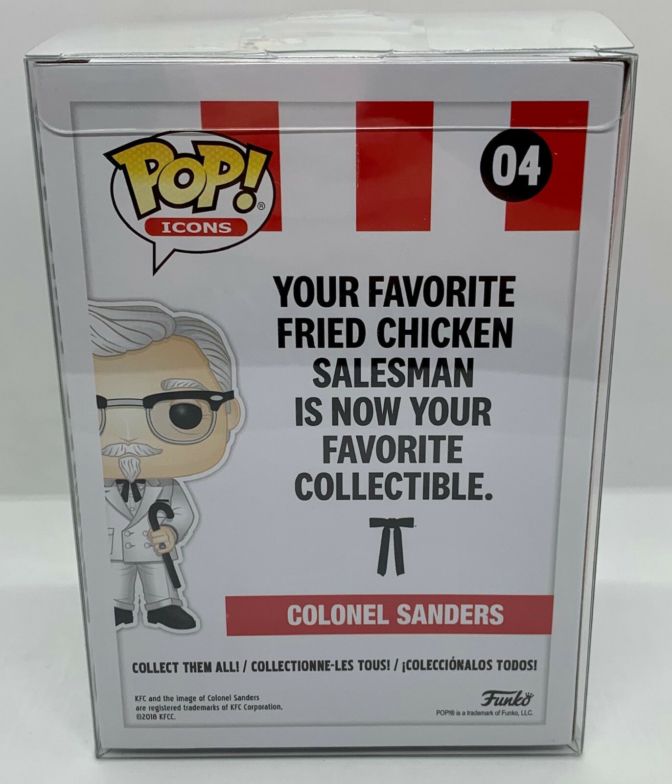 Colonel Sanders Pop #04 KFC with Cane Funko Pop Icons Exclusive with Protector