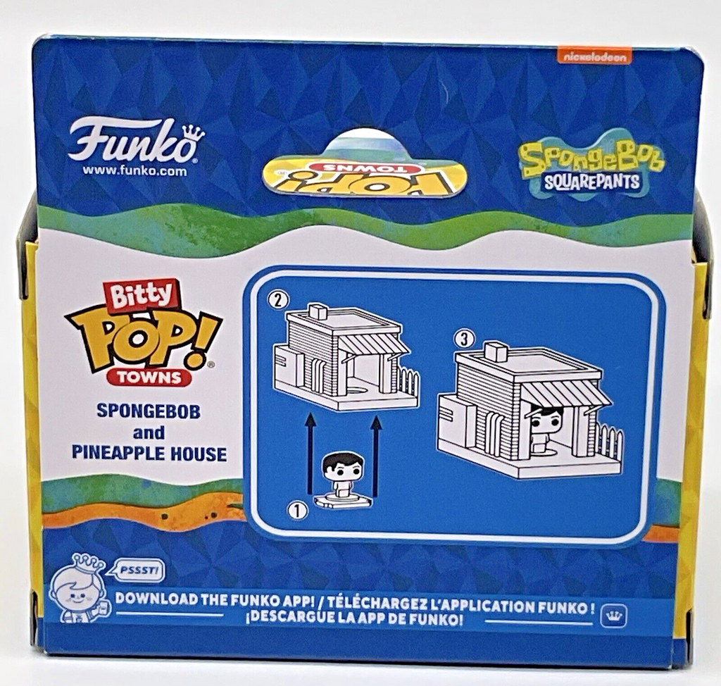 Spongebob with Gary and Pineapple House Funko Bitty Pop Towns 2024