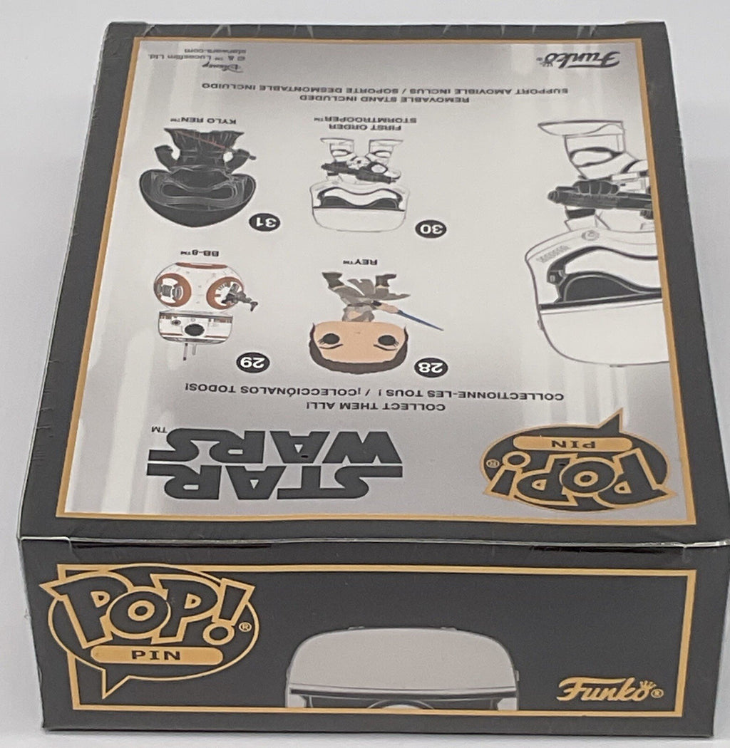 Star Wars First Order Stormtrooper Funko Pop Pin #30 Glows Large Enamel Pin 2022