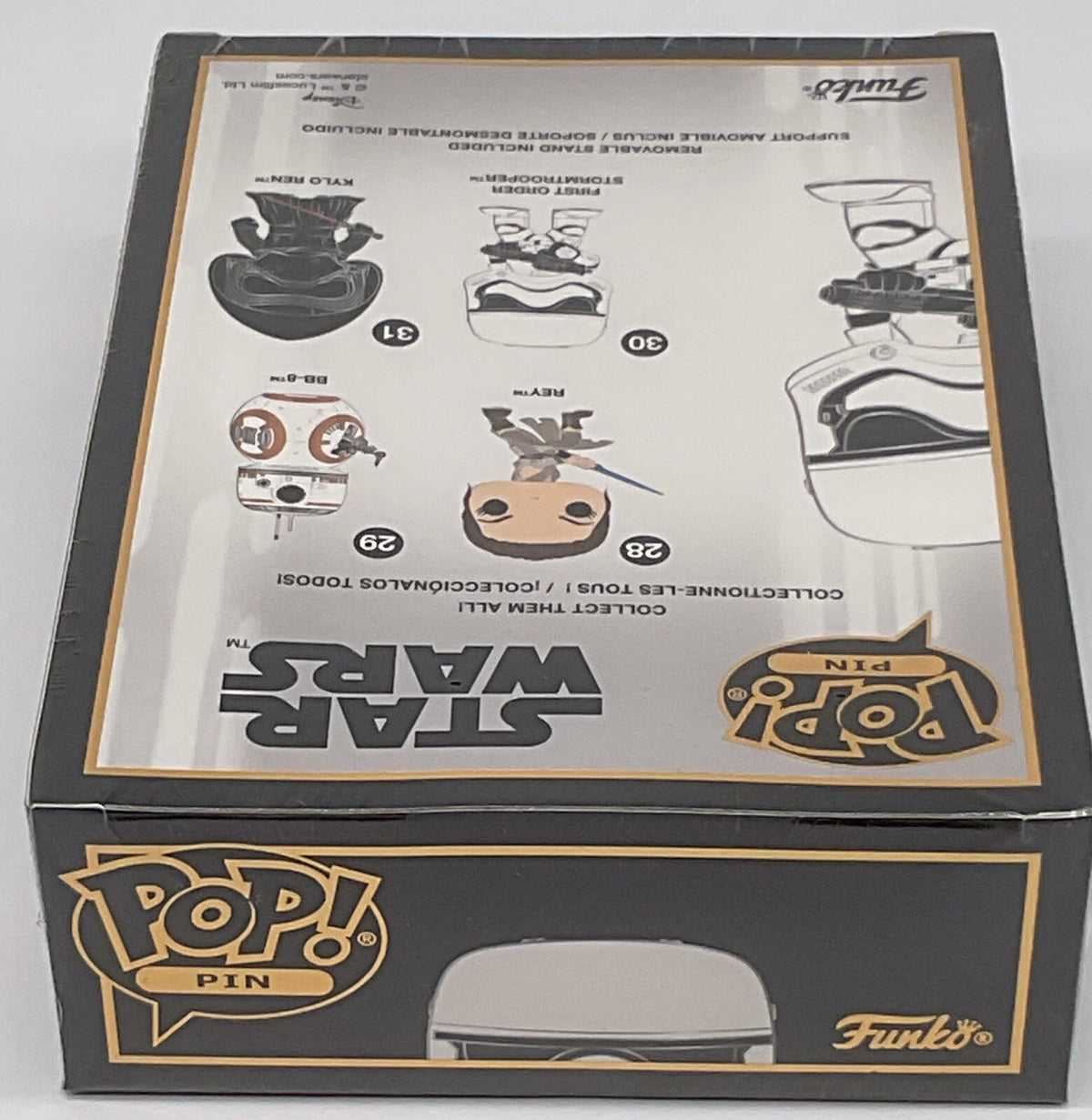 Star Wars First Order Stormtrooper Funko Pop Pin #30 Glows Large Enamel Pin 2022