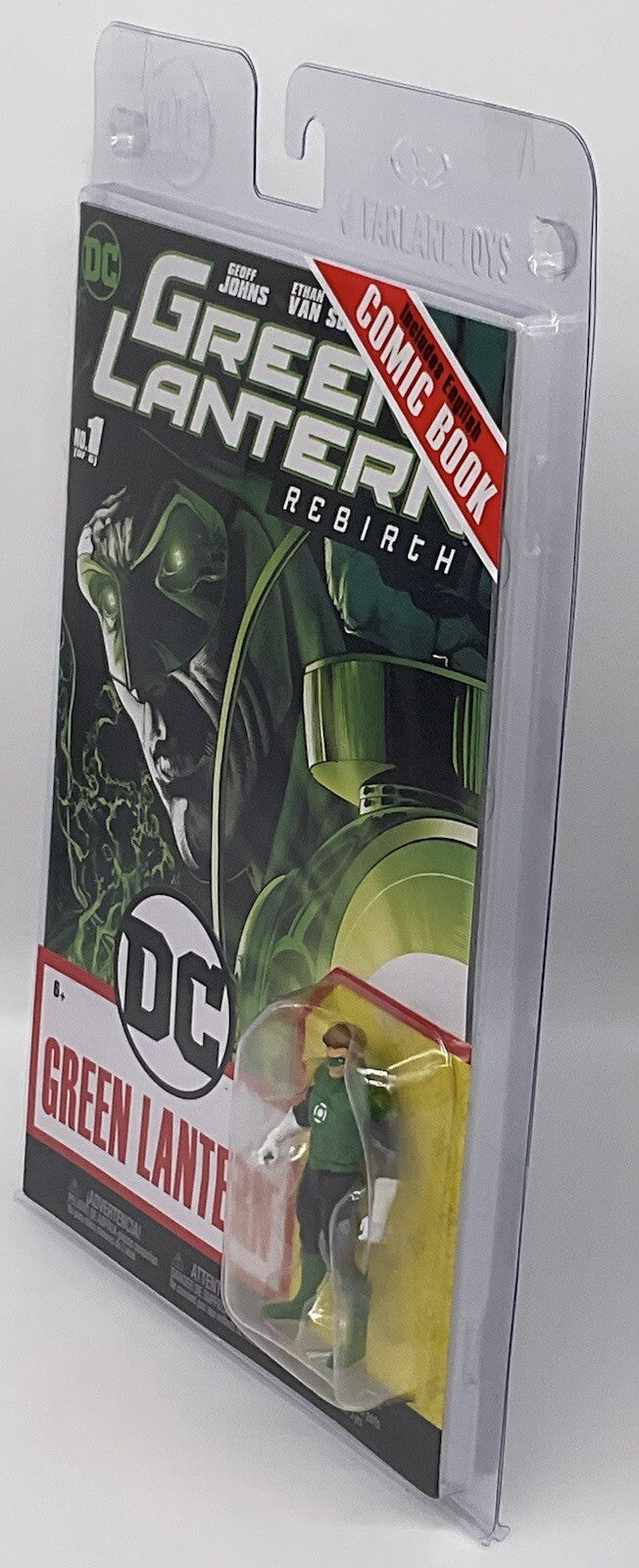 Green Lantern Figure and Comic Book Rebirth #1 Of 6 - 3 in. Figure McFarlane Toy