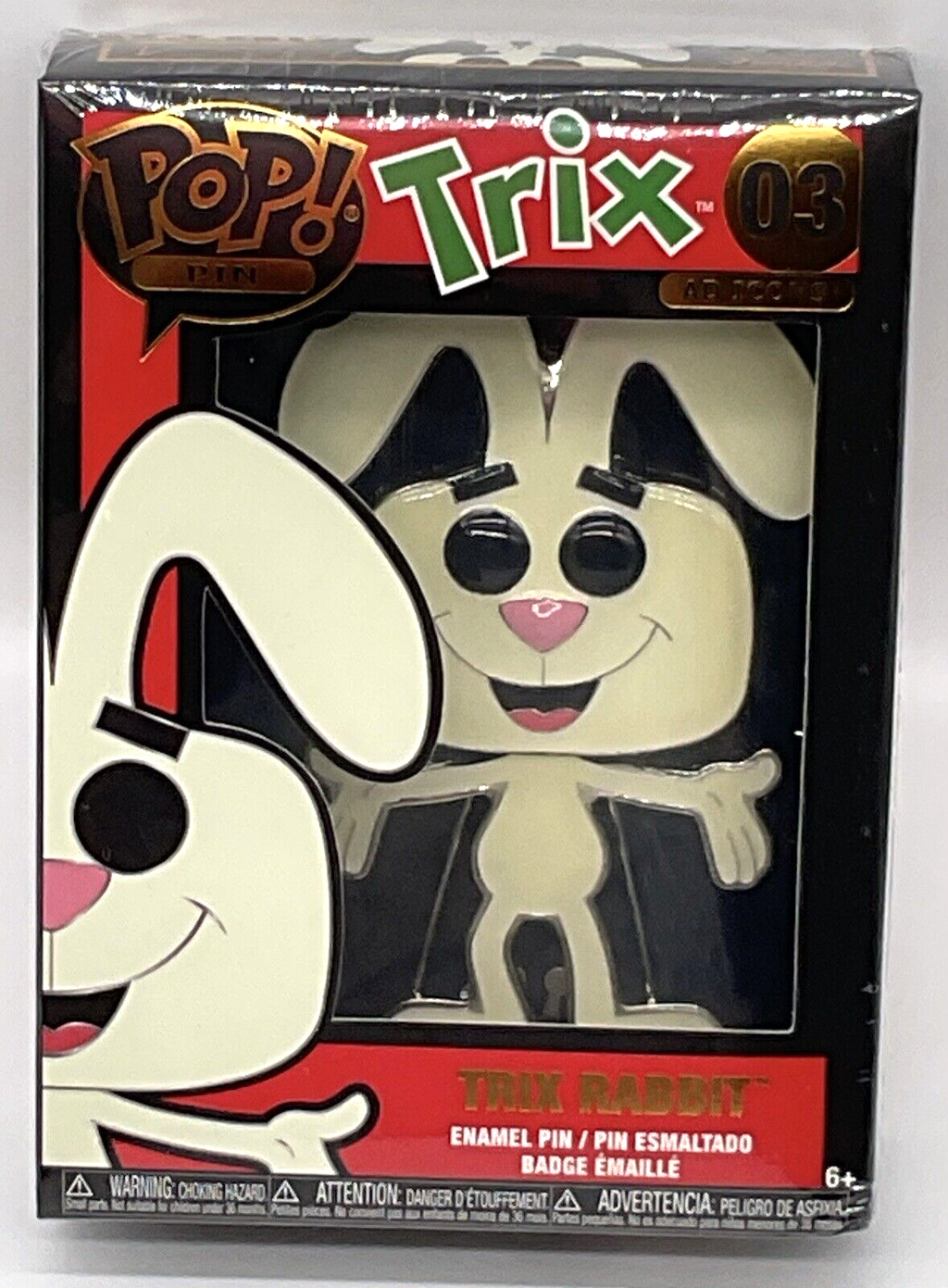 Trix Rabbit Pop Pin #03 Funko Ad Icons Large Enamel Pin 2022 Trix the Rabbit
