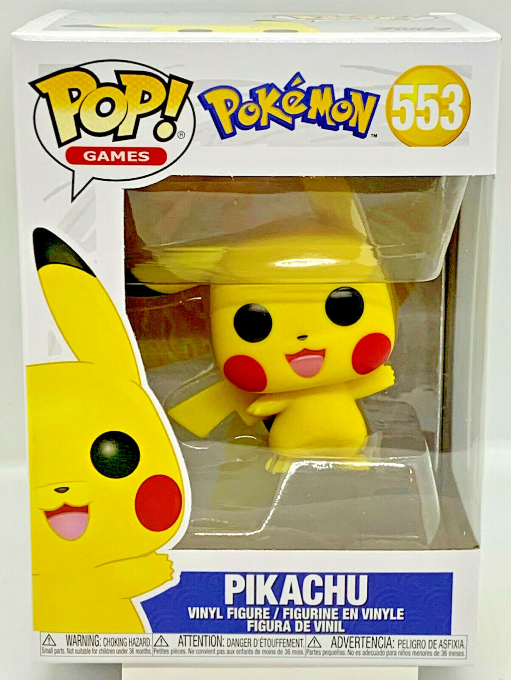 Pokemon Pikachu Waving Pop #553 Funko Games 2019