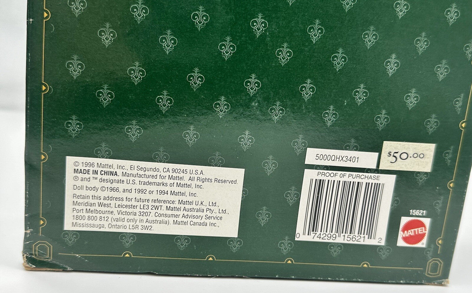Yuletide Romance Barbie Doll Hallmark Special Edition 1996 New in Box