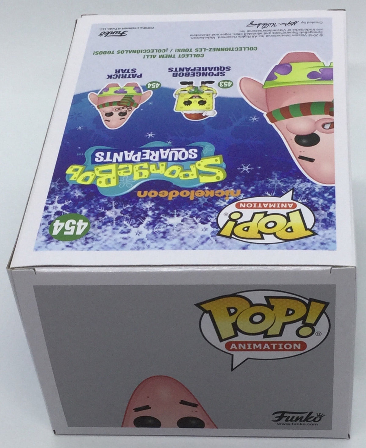 Patrick Star Pop #454 with Candy Cane Holiday Funko Pop 2018
