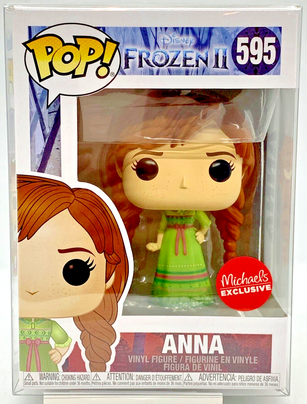Anna Pop #595 Disney Frozen II Funko 2019 Vaulted Michaels Exclusive Protector