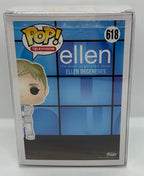 Ellen Degeneres Pop #618 Ellen Funko 2018 Vaulted in a Pop Protector