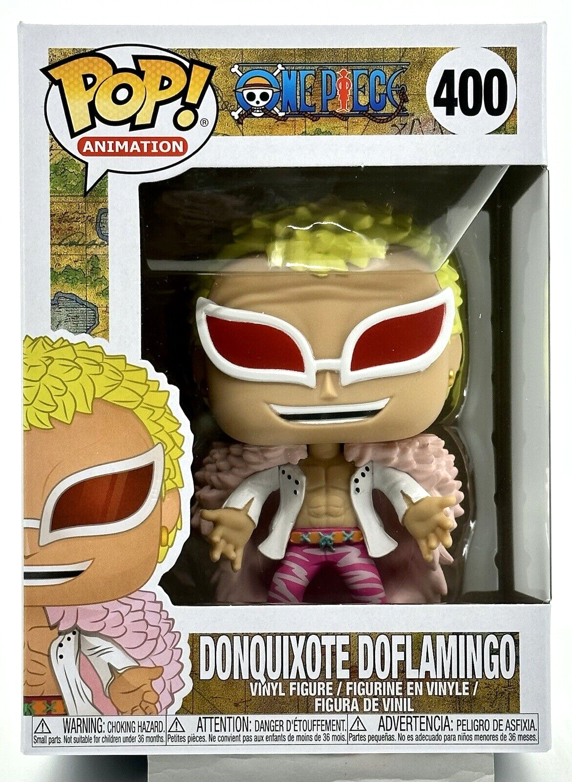Donquixote Doflamingo Pop #400 One Piece Funko Pop Animation in Pop Protector