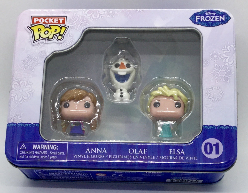 Disney Frozen Pocket Pops in Collectible Tin #01  Anna, Olaf, Elsa Funko Vaulted