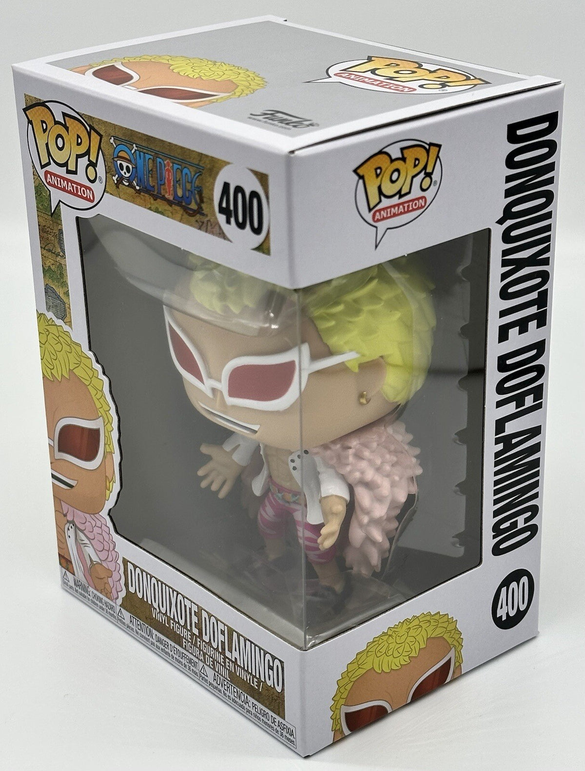 Donquixote Doflamingo Pop #400 One Piece Funko Pop Animation in Pop Protector